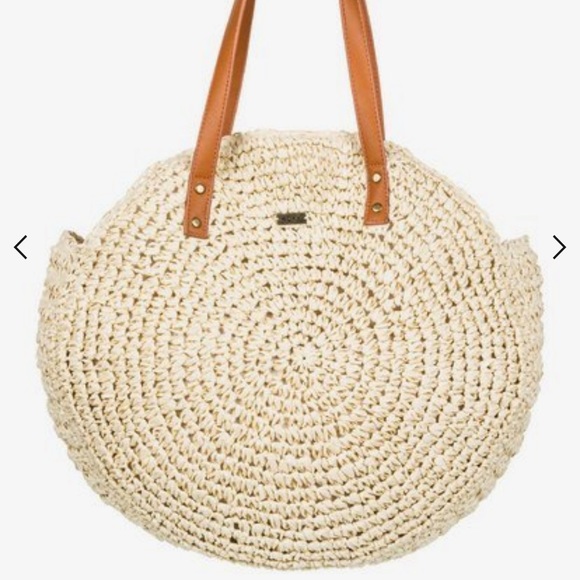 ๐ผ Roxy Only Good Vibes Round Straw Beach Bag ๐ผ - Picture 8 of 11